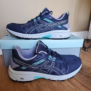 Asics Gel-Venture-7 Running Athletic Cross Train Shoe Blue Mesh Woman's Sz 10